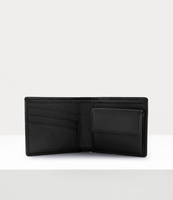 Vivienne Westwood Embossed Man Wallet With Coin Purse in BLACK